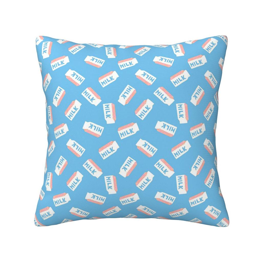 Milk Square Pillowcase Pillow Cover Cushion Decor Comfort Throw Pillow for Home Sofa
