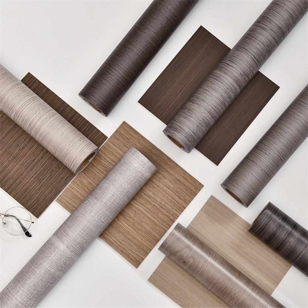 

40cm WidthThick Wood Grain Decor Wallpaper Vinyl Self Adhesive Waterproof kitchen Closet Wall Stickers for Furniture Renovation 1mx40cm