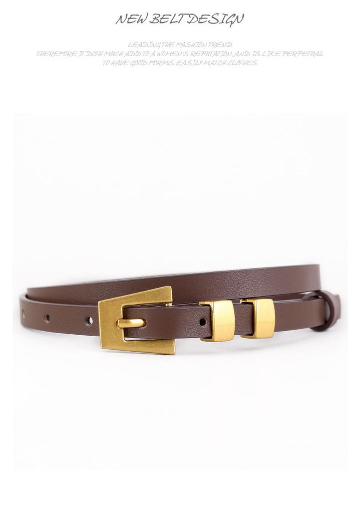 Classic Leather Belt For Men With Pin Buckle Fashion Dress Waist Accessory