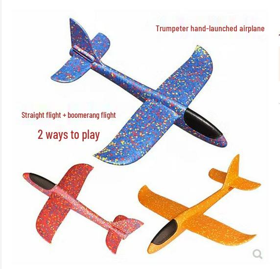 Kid's Foam Airplane Launcher & Thrower - Outdoor Flying Sports Toy for Boys