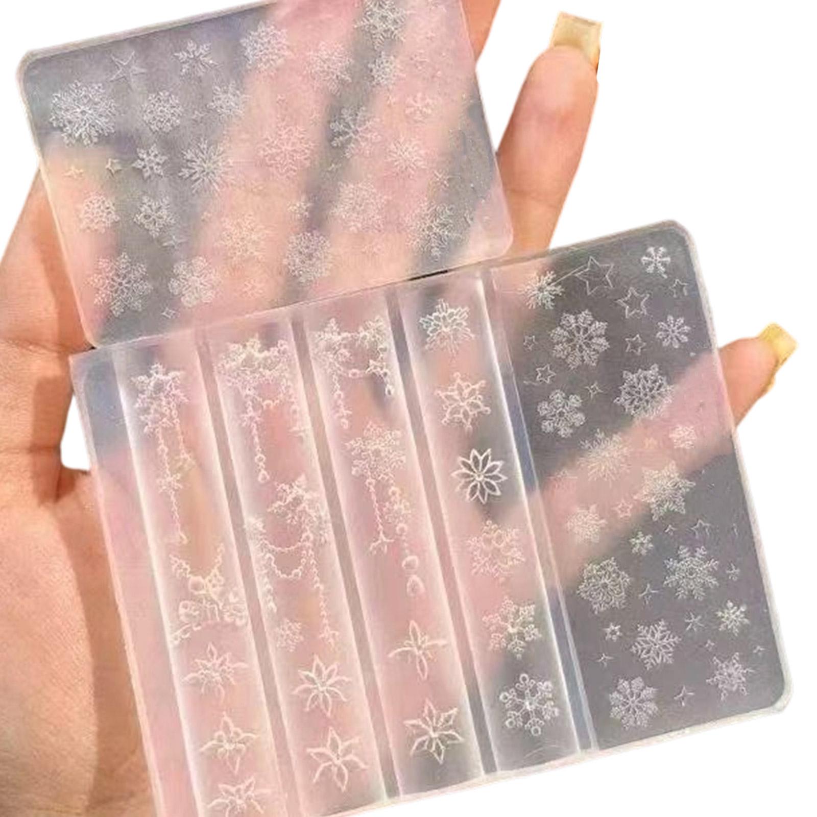 

Nails Art Moulds Silicone Template Nails Designing Tool Snowflake Theme Silicone Handmade Molds for Manicure Creation 1