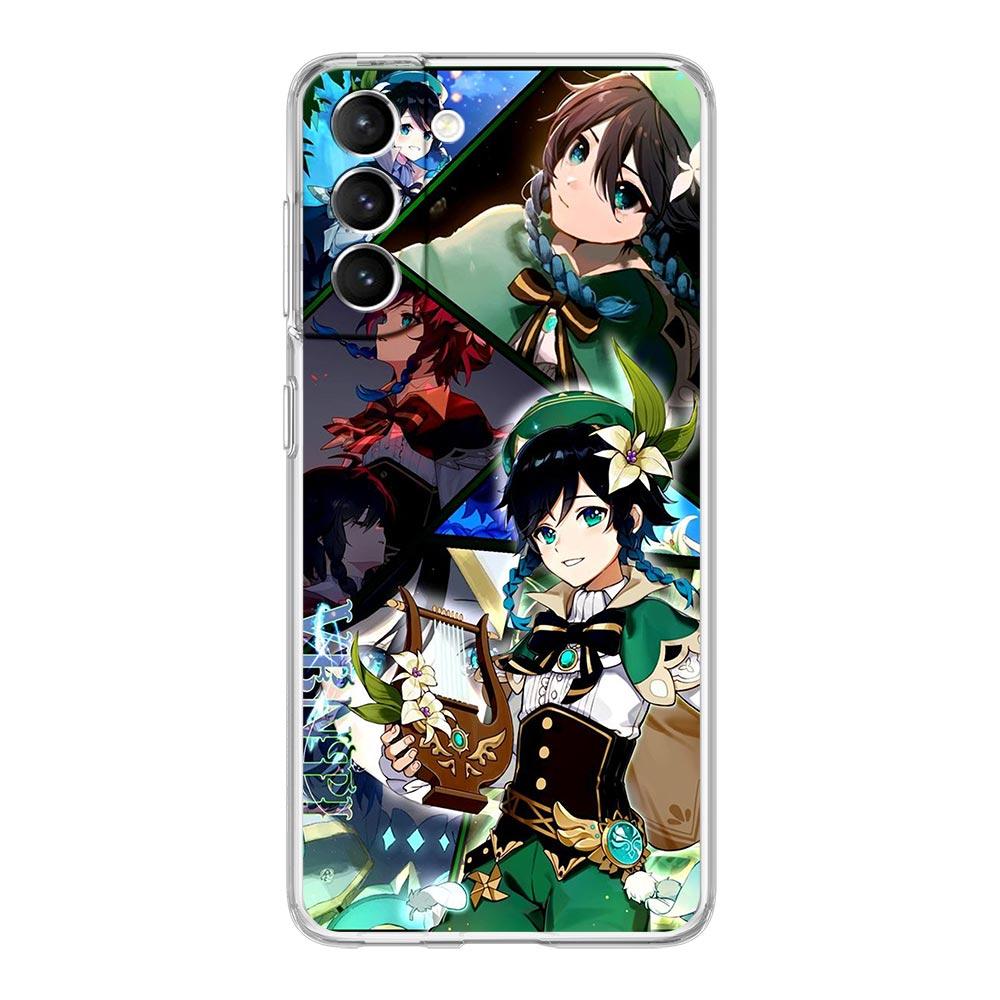 Etui na telefon dla Samsung Galaxy S24 Plus S23 S22 S21 S20 FE Ultra 5G S10 S10E S9 Miękkie Przezroczyste Etui Genshin impact ayato wanderer