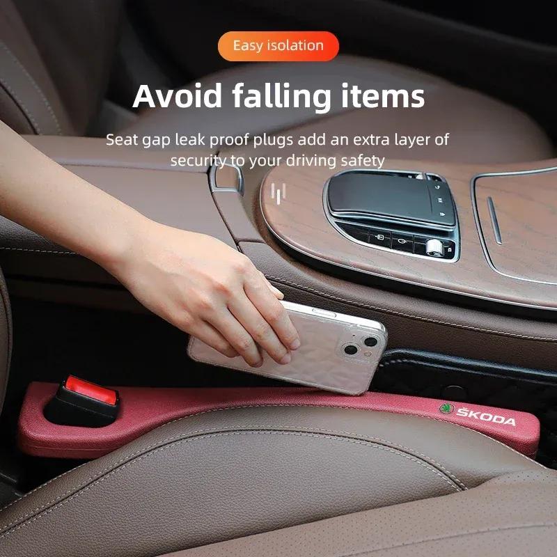 2 Stück Auto Sitzspalt Füller Seitennaht Stopfen Streifen Auslaufsicher Füllung Für Skoda Fabia Superb Yeti Octavia A7 Rapid Kodiaq Kamiq Karoq