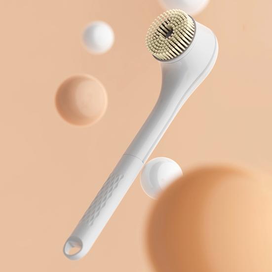 Electric Back Scrubber with 6 Brush Heads Waterproof 360 Degrees Rotation Long Handle Shower Brush Rechargeable Bath Tool for Exfoliation Massage