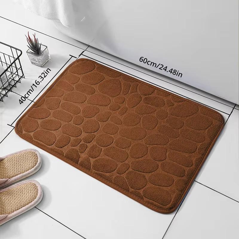 Floor Mat 1PCS Household Pebble Embossed Doorway Carpet Doormat Toilet Absorbent Foot Mat Bathroom Non-slip Floor Mat