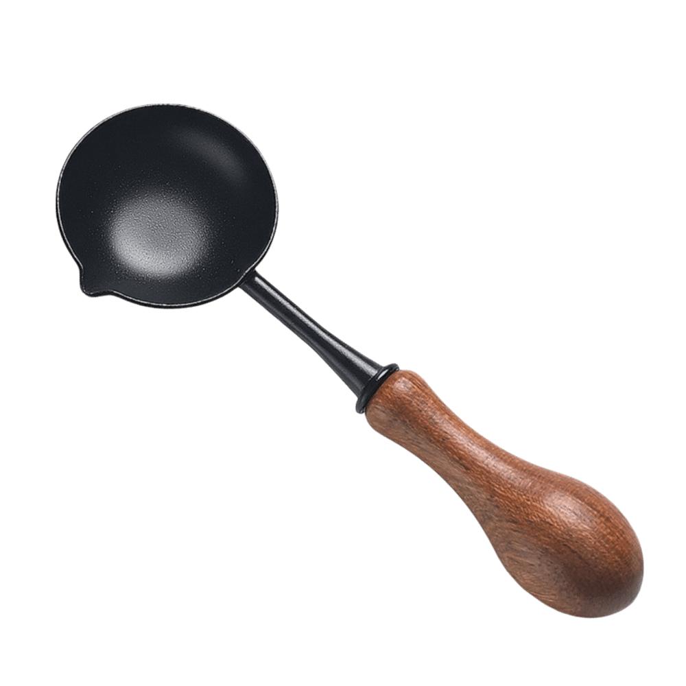 New Non-Stick Wax Sealing Spoon Easy Clean Wood Handle Melting Spoon Reusable Wax Seal Tool Wax Sealing коричневый