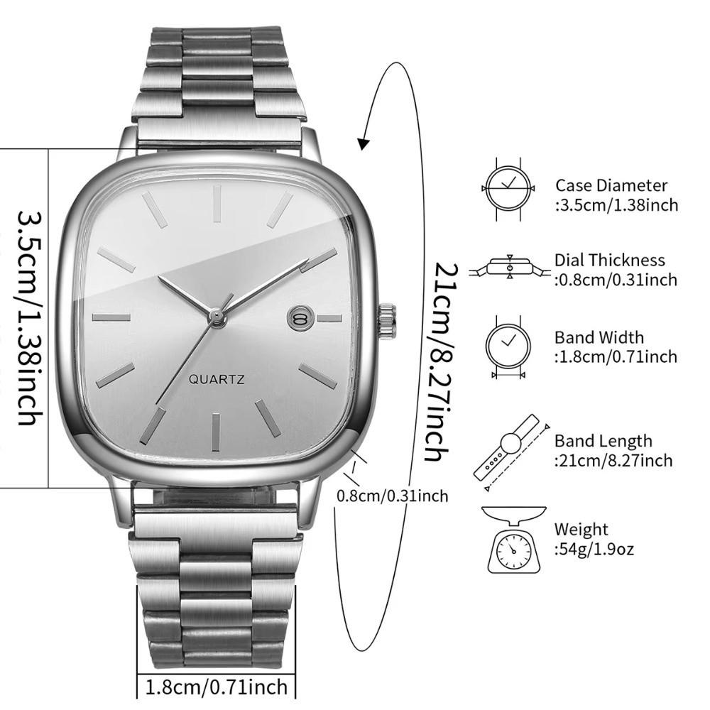 Simple Couple's Wristwatches Calendar Wristwatches Creative Quartz Watch  Men Women