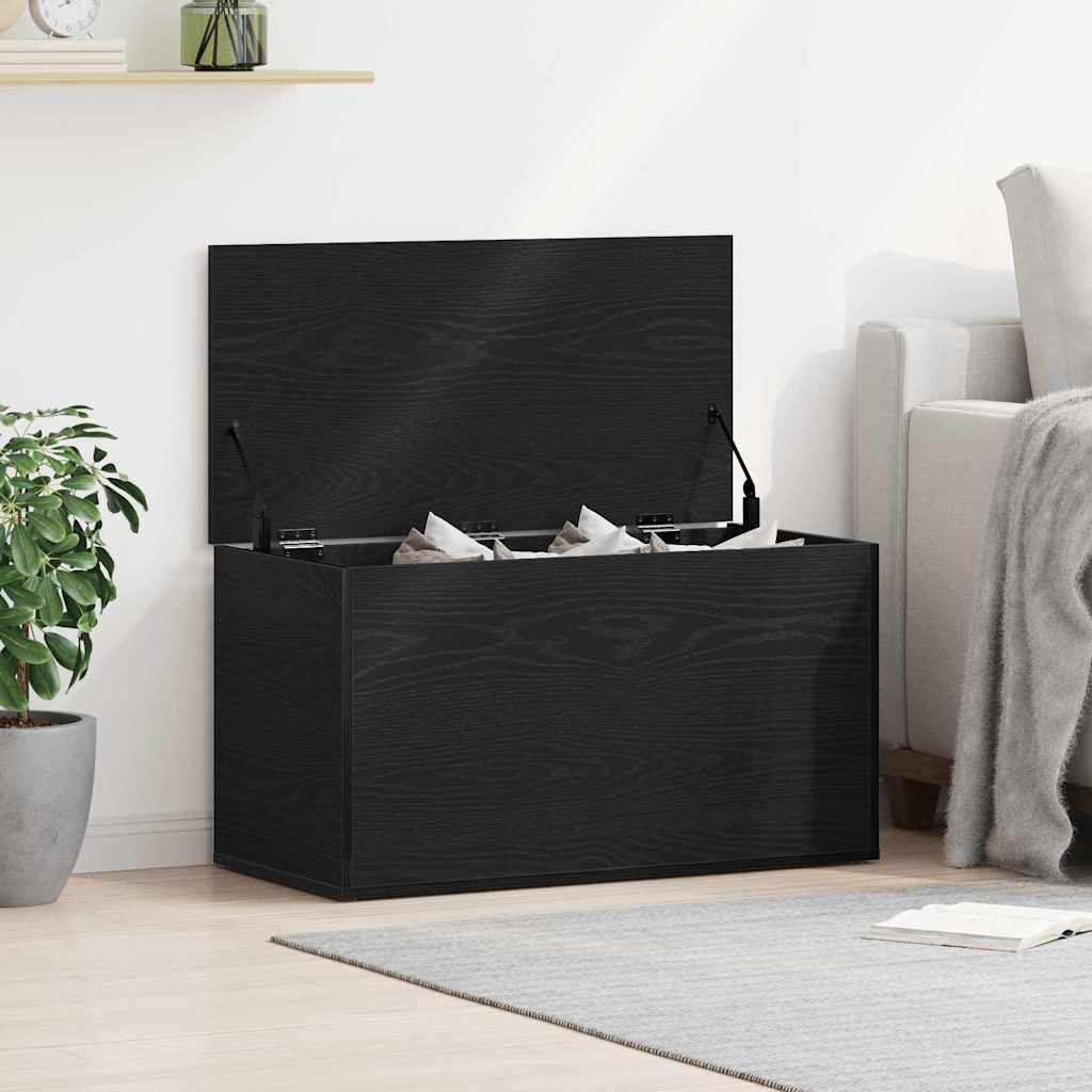 Storage Box Black Oak Look 84 x 42 x 46 cm