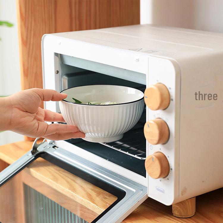 Nordisk keramisk servisesett: Boller og tallerkener kombinasjon for suppe og nudler - Perfekt innflytningsgave.