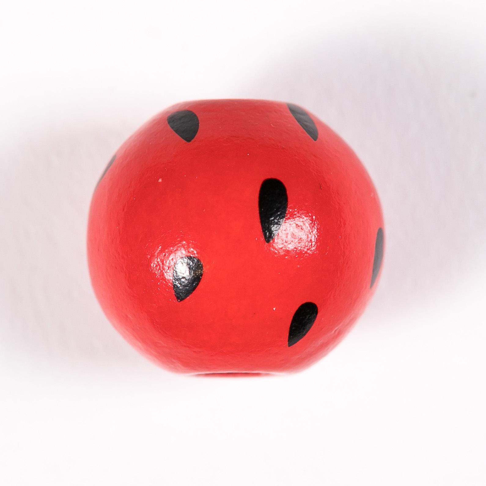 

10pcs 16mm Fun Red Green Round Balls Spacer Beads Cute Watermelon Wood Beads Spacer Beads for Jewelry Making DIY Accessories 16mm(10pcs)