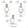 3x Skeleton Thinker Figurine, Skeletons Statue, Decorative Sturdy Halloween Decor Pose
