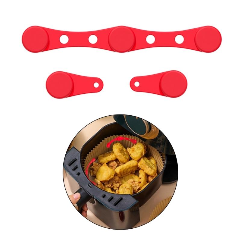 2 Set Air Fryers Silicone Magnetic Buckle for Securing Paper and Preventing Burns in High Temperature Environments