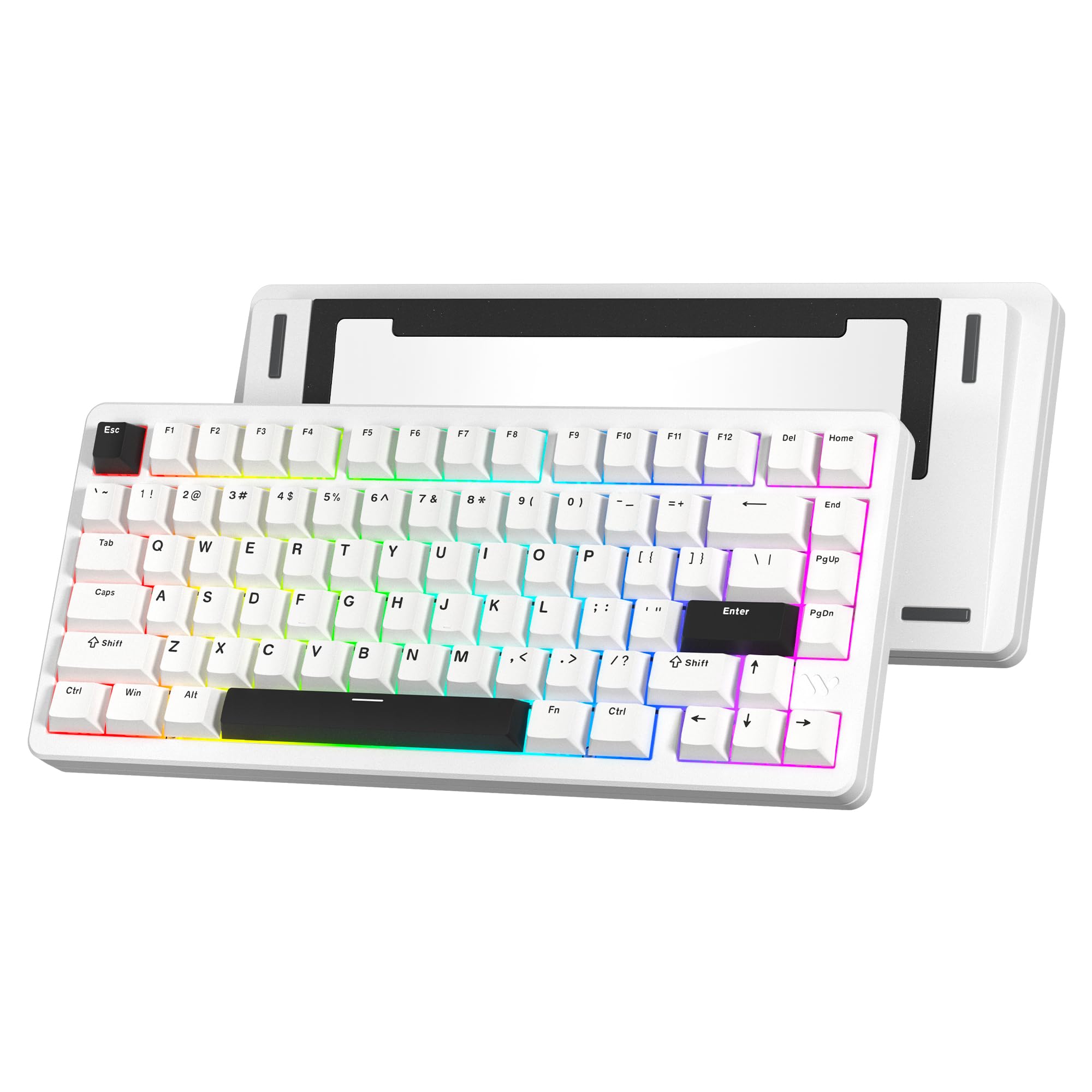 

Womier SK75 Gaming Keyboard Aluminum Alloy 75% Wireless Mechanical Keyboard Bluetooth2.4GWired Hot Swap Switch Adjustable Gasket with RGB Light PBT
