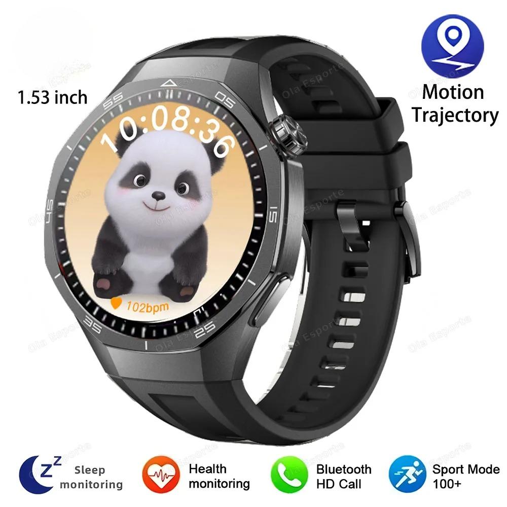 New Watch 5 GPS Track Smart Watch Men 360*360  Screen Bluetooth Call Waterproof ECG Health Monitor Man Sports Smartwatch чёрный