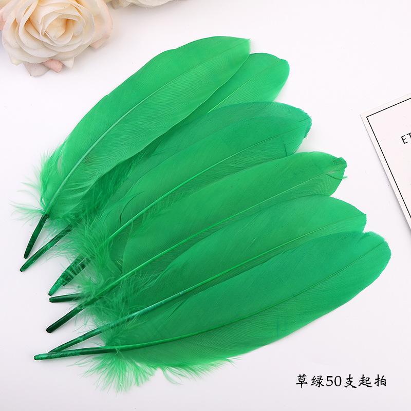 50Pcsdiy Feather Hard Big Floating Feather Wedding Dress Toddler Handmade Decorative Material Mask Feather