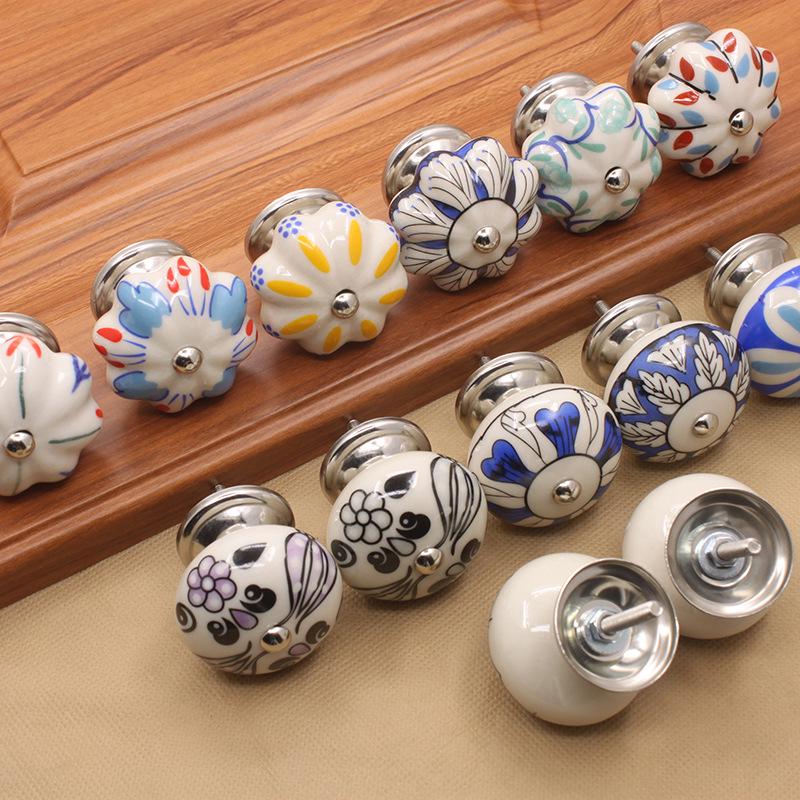 Modern American Ceramic Pumpkin Cabinet Handle