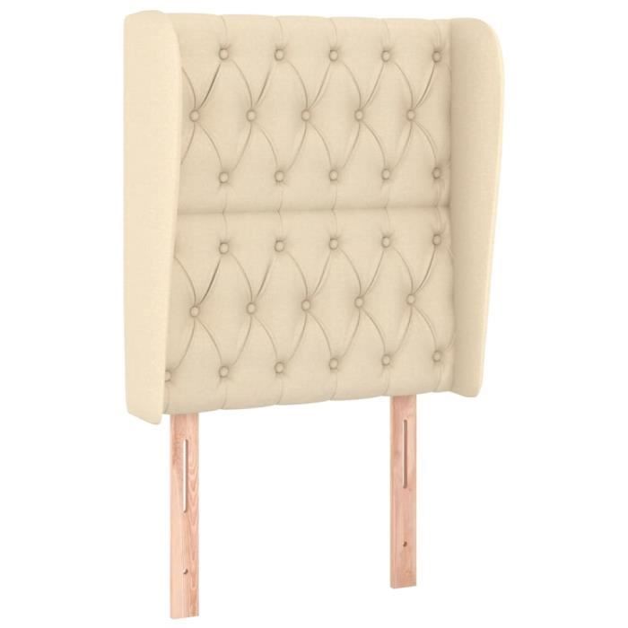 VidaXL Headboard with Ears Cream 83x23x118-128 Cm Fabric3118271