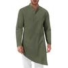 Minimalist Long Shirts Men's Shirt Robe Loose Indian & Pakistani Clothing New Chinese Casual Tops Knee-Length Casual Outerwear
