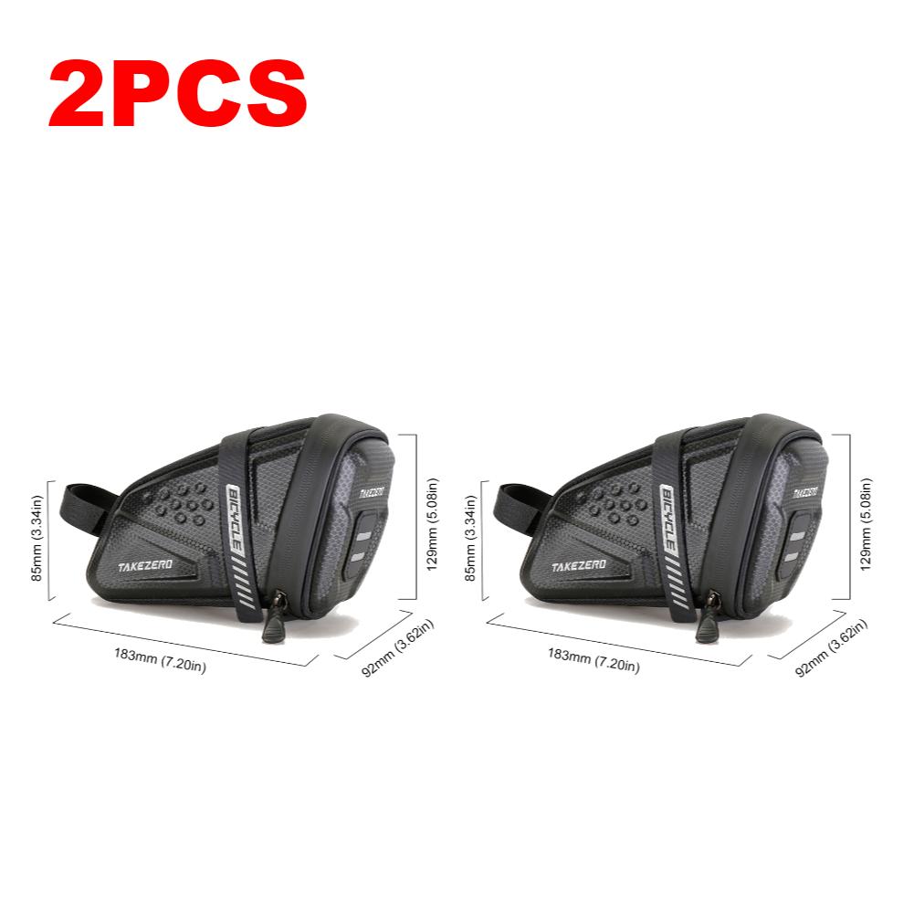 1-5PCS 1L Bicycle Saddle Bag Waterproof MTB Road Bike Saddle Bag EVA Hard Shell Refletive Pouch Bag Outdoor Cycling Accessories