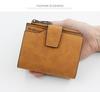 New Women's Large-Capacity Frosted Leather Wallet with Zipper, Buckle, and Multi-Card Slots