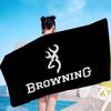 B-Browning Logo Mikrofaserdecke Schnell trocknende Strandtücher Übergröße Druck Super saugfähige Poolhandtuchdecke