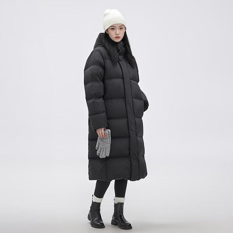 Toluoman Unisex Lightweight White Duck Down Long Parka