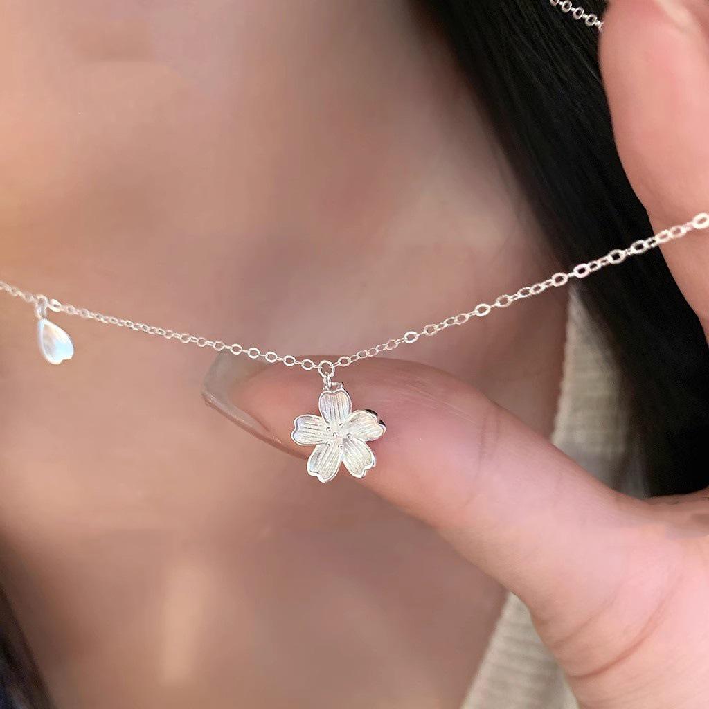 Cherry Blossom Women's Clavicle Necklace 2025: Luxury Artistic Design, Pure and Elegant.