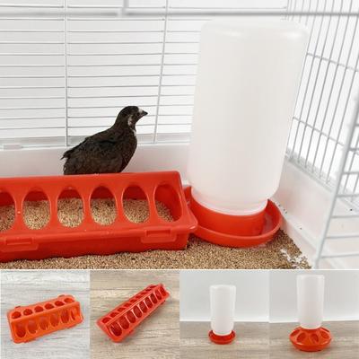 Thicken Poultry Feeder Plastic Feeding Bucket Container Automatic Birds Waterer  Poultry
