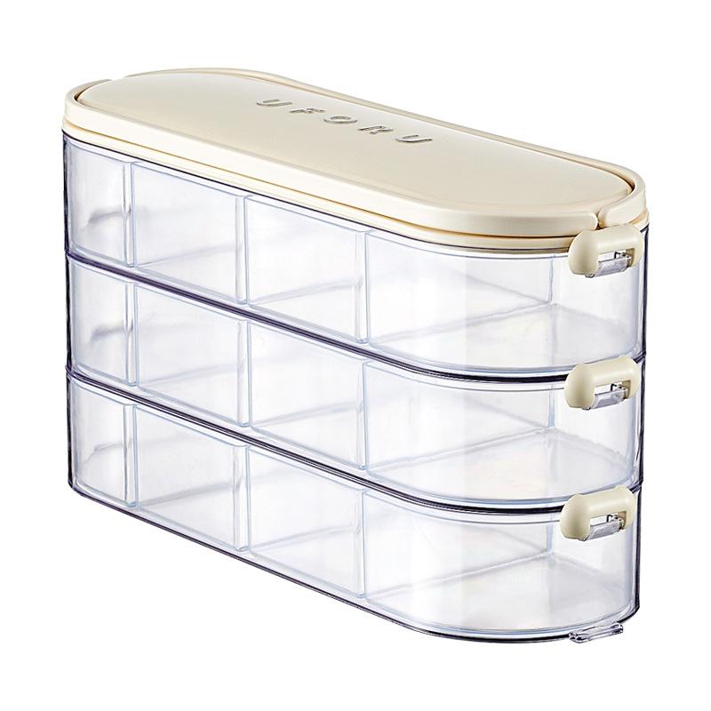 Seasoning box grid storage free stacking food grade large capacity sealing with cover dustproof and moisture proof seasoning storage box