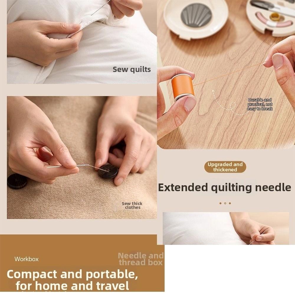 New Portable Needle and Thread Storage Box Convenient Large Capacity Handicraft Tools Dormitory Organizer for Mending Clothes
