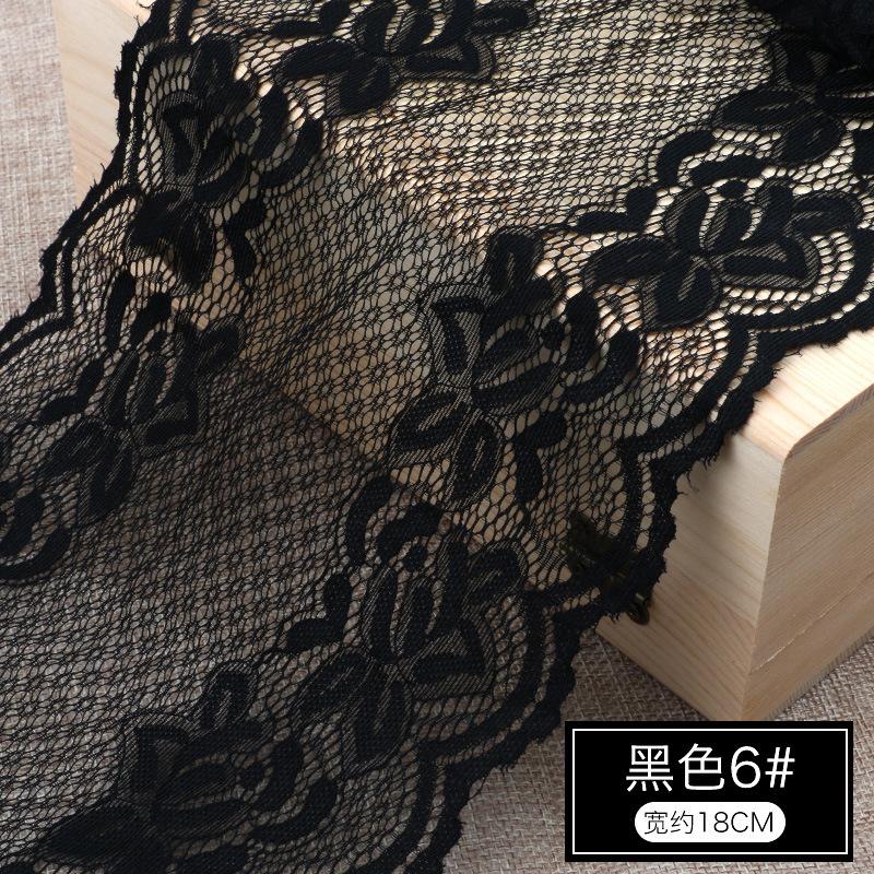 Koronka Koronka Ubrania Dekoracyjne Spódnica Tkanina Akcesoria Tkaninowe Czarno-Białe Ręcznie Robione DIY Szeroka Koronka z Koronkową Krawędzią