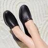 Soft leather comfortable middle-aged mother leather shoes non-slip soft sole wedge heel casual thick sole travel one pedal women's single shoes sp