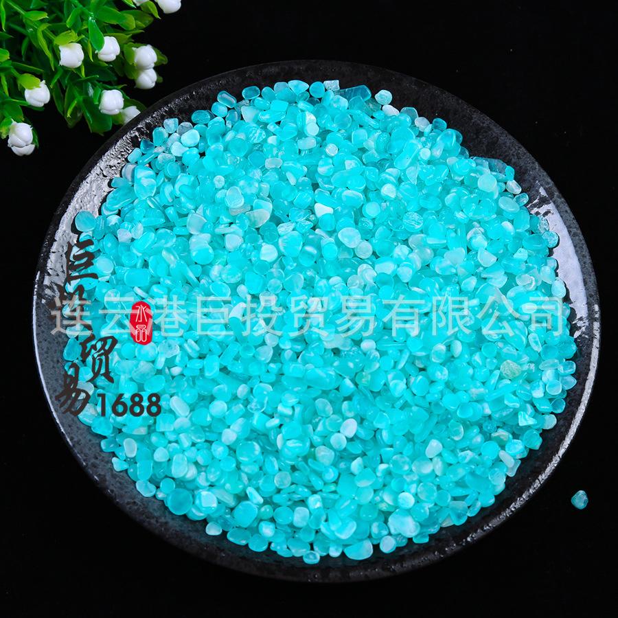 Natural Amazonite Crushed Stone Ornament: Incense Diffuser & Fish Tank Decor