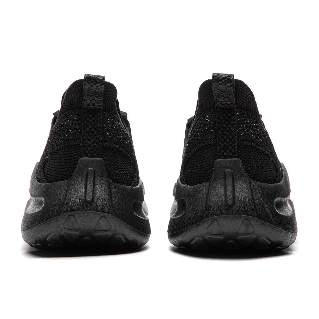Li Ning Cloud Wave Slip On Cushioning Slip Resistant Abrasion Resistant Lightweight Low top Casual Shoes Men's Black AGLW051-5