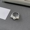 And Refined Beautiful Pearl Ring For Women Featuring Striking Geometric Shape Style And