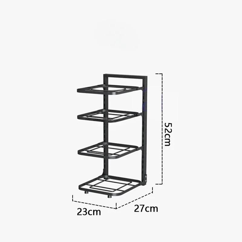 Layered Pot Rack Kitchen Organizer Cabinet High-capacity Storage Bowl Shelf Adjustable Free Layering Snap-On Pot Rack Organizer