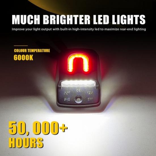 2x LED License Light Plate Rear Bumper Tag Assembly For 2000-2013 Toyota Tundra