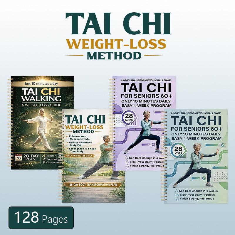 28 Day Tai Chi Walking Weight Loss Plan Journal For Seniors
