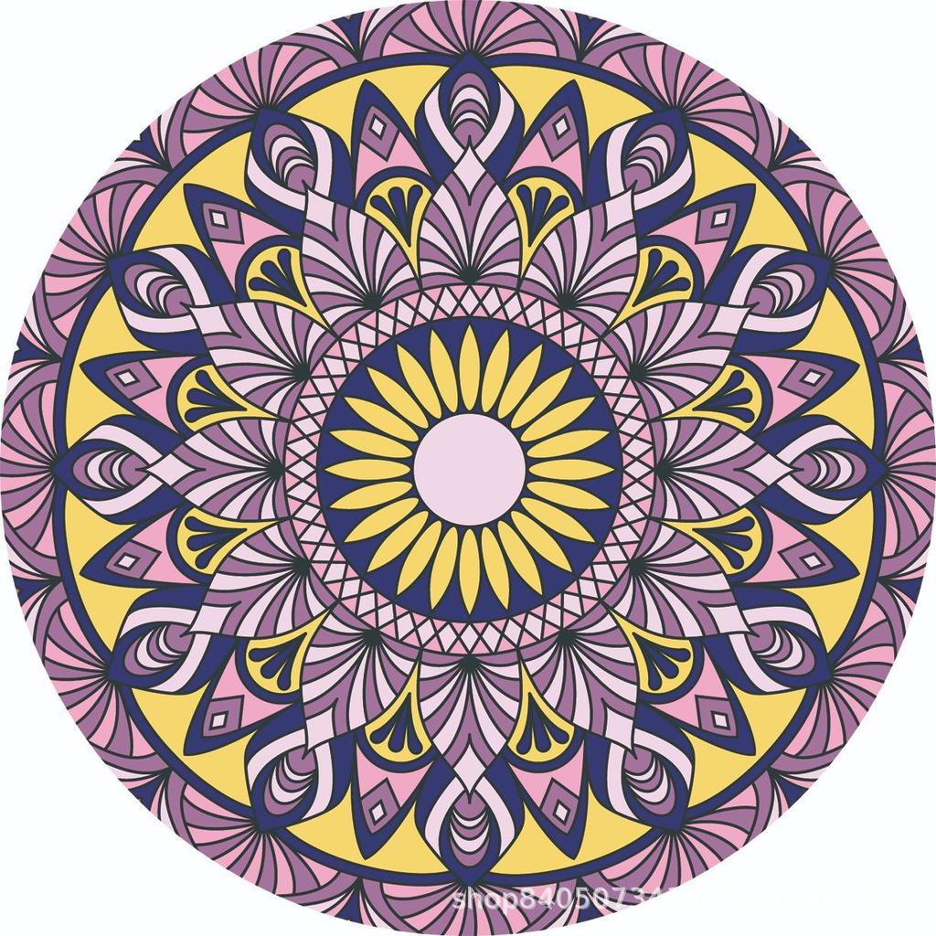Bohemia Vintage Coasters Heat-insulated Ceramic RoundHousehold Retro Anti-scalding Tea Mat Kitchen Tableware Mat Accessories
