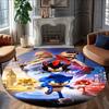1pc Sonic1 Print Round Carpet Chair Round Carpet Suitable for Bedroom Living Room Home Decorative Carpet