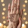 Lace Fake Tattoo Henna Tattoo Stickers Red Mehndi Stickers Body Art Sticker  Finger Hand