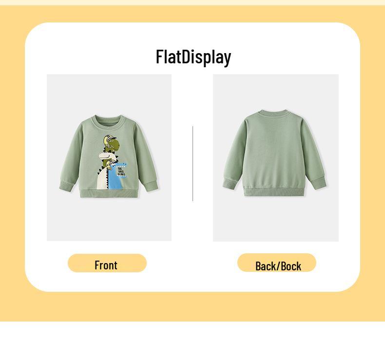Casual Cartoon Animal Long-Sleeve Hoodie for Toddlers & Kids - Autumn/Winter Fashion 2026