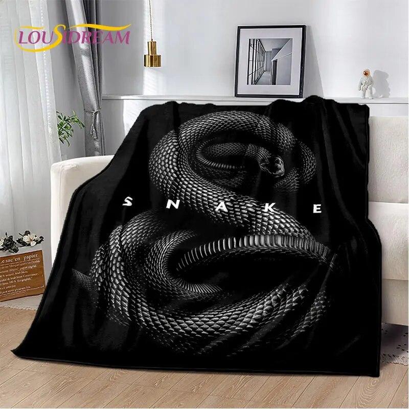 

Мягкое плюшевое одеяло в стиле ужасной змеи в готическом стиле, фланелевое одеяло, одеяло для гостиной, спальни, кровати, дивана, чехол для пикника, детский чехол 150x200cm (60x80inch)