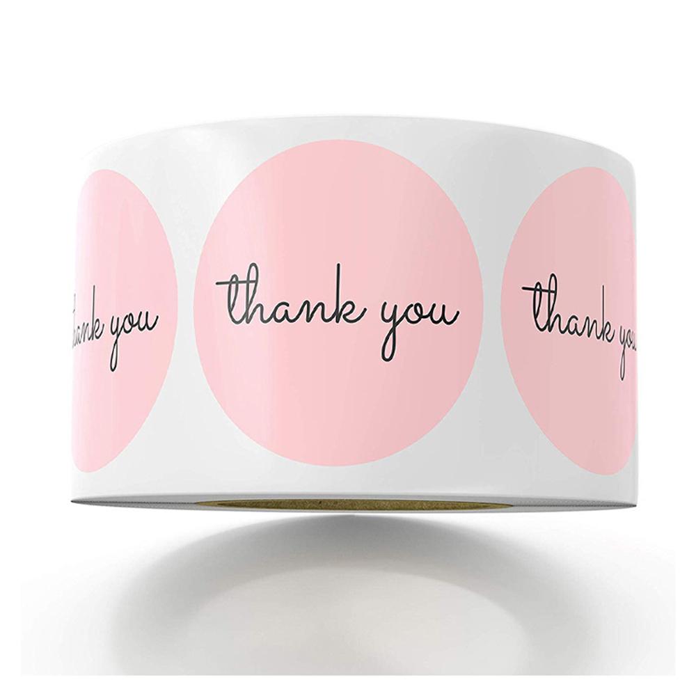 100-500pcs Round Thank You Stickers for Envelope Seal Labels Gift Packaging Decor Birthday Party Scrapbooking Stationery Sticker