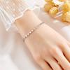 Floral Flower Stainless Steel for Bracelet Sunlight Circle Embossed Dainty Dainty Fashion Chain Link for Bracelet