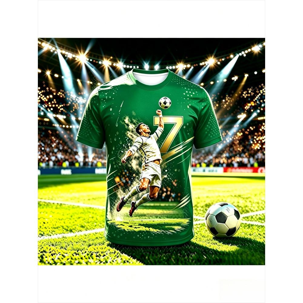 Kids #7 Soccer Jersey Unisex Football T-shirt Top Summer Fashion Print Casual Women Short Sleeve Men's Breathable Tee Shirt