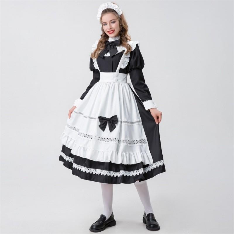 Long Feminine Sleeve Maid Costume Stunning Lolita Dress For 1824 Year Olds At Events