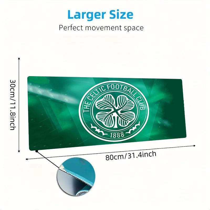 Celtic Football Club Print Cushion Non-slip Laptop Tablet Big Mousepad XXL Mat Mini PC Playmat With Lock edge
