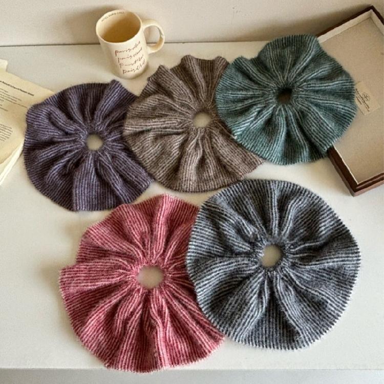 French Elegant Knit Hair Tie Nonslip Hair Holder 26cm Circumference Headdress Comfortable Daily Use Accessory