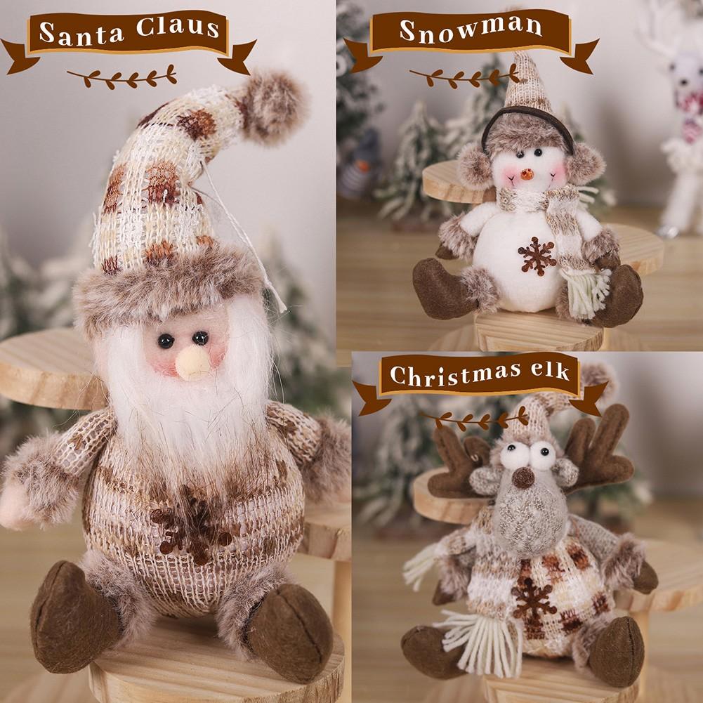 

Christmas Snowman Doll Knitted Elk Snowman Plush Snowman Ornament elk